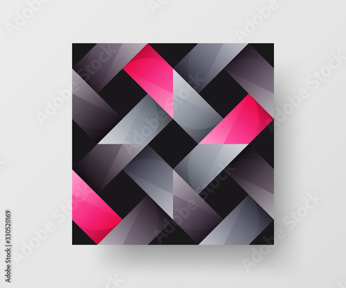 Amazing business advertisement vector mural art square banner mock up. Modern corporate abstract geometric illustration design layout background. Company identity quadrangle texture brochure template.
