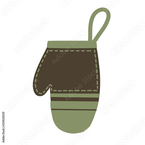 Kitchen potholder for hot dishes. Safety potholder and kitchen pot holder. Vector illustration.