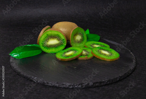 slate plate kiwi plate kiwi green