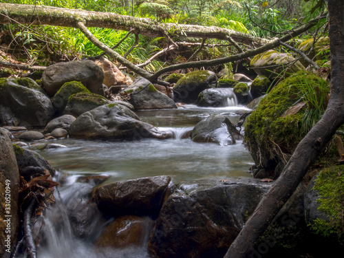 Multiple exposure of a rocky ravine located in the highlands near the town of Villa de Leyva in the central Andes of Colombia.