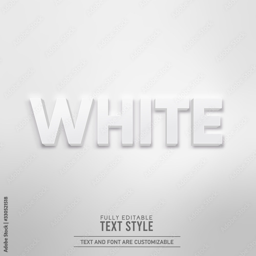 White minimalist simple realistic 3D shadow editable text effect White minimalist simple realistic 3D shadow editable text effect