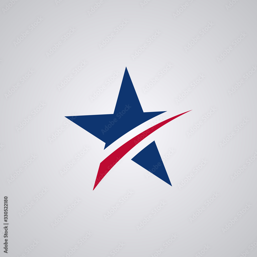 Obraz premium American Star Logo Design