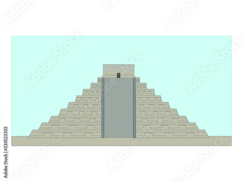 The Temple of Kukulken in the archaeological zone of Chichen Itz