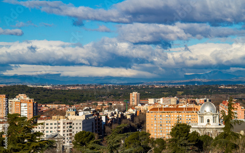 Panoramic view of Madrid city in Spain