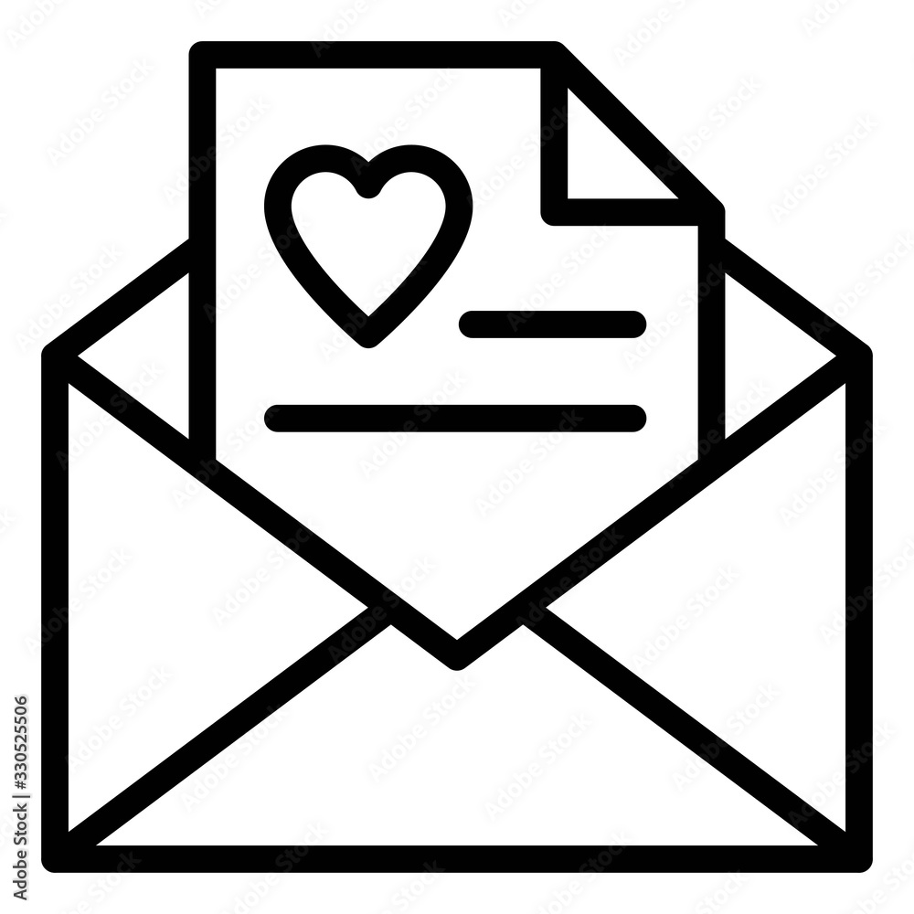 Love letter, Romantic message icon. Envelop with heart, valentine greeting card symbol. Love letter, Romantic message icon. Envelop with heart, valentine greeting card symbol.