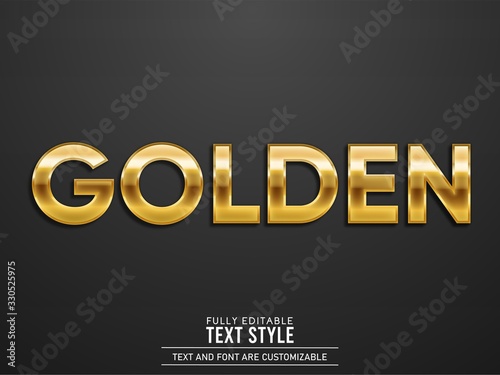 Gold luxury realistic 3D text effect