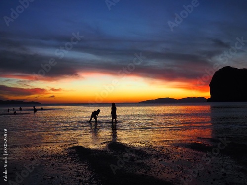 sunset on the beach,Thailand