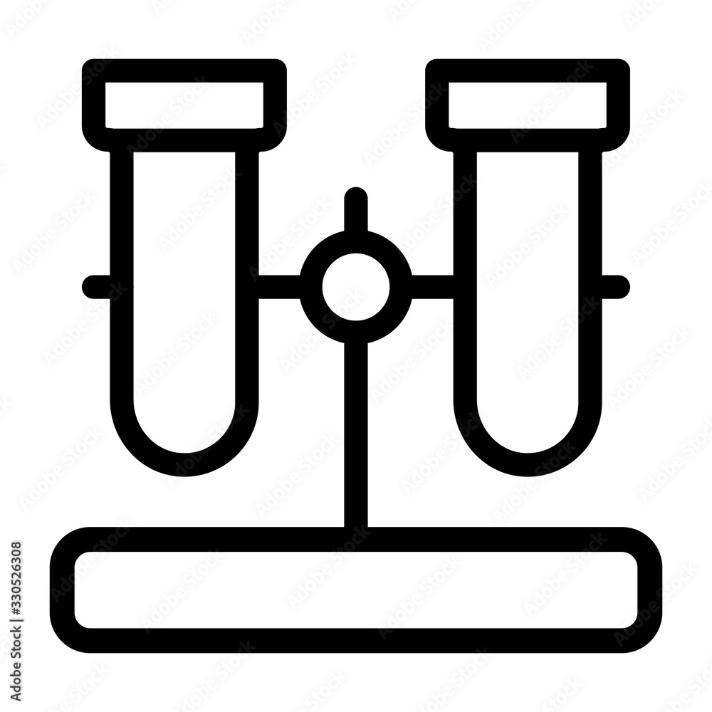 Chemistry flask icon. Labaratory research sign. Pharmacology, science experiment illustration.