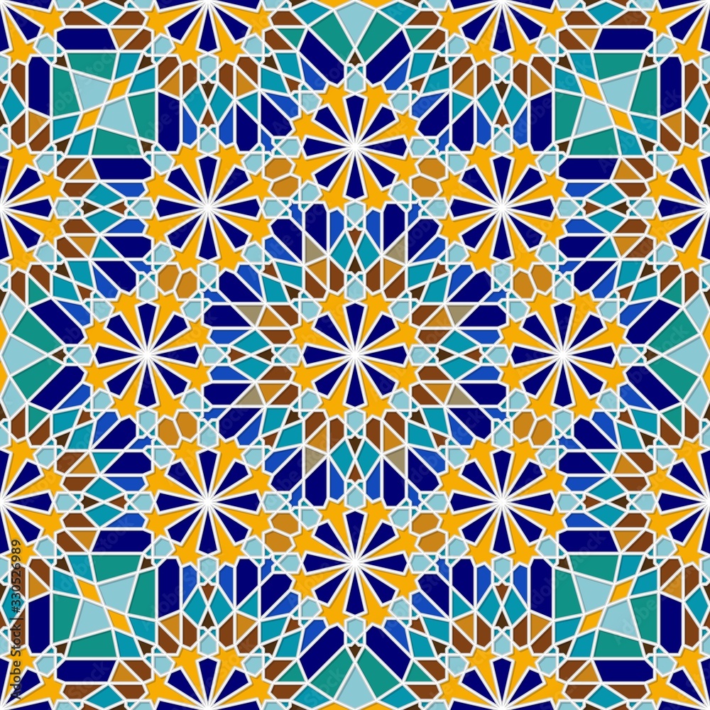 Multicolor traditional arabic seamless pattern Multicolor traditional arabic seamless pattern