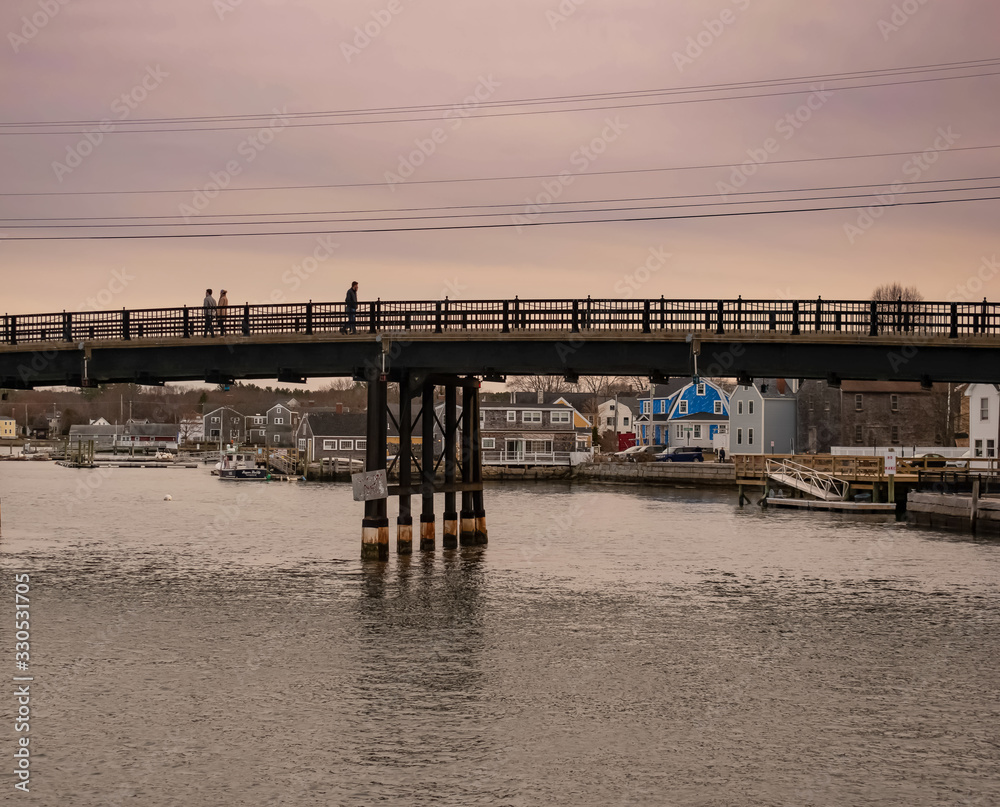 Bridge going to Peirce Island from Portsmouth - Portsmouth, New Hampshire.