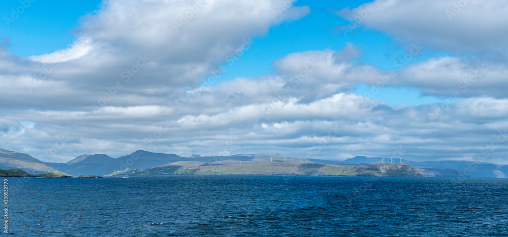 View towards Torshavn en route to Suderoy in the Faroe Island.