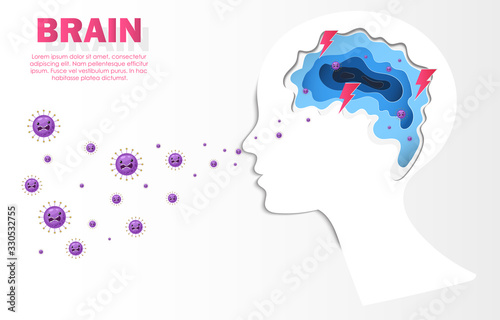 Human brain infection virus. EPS10