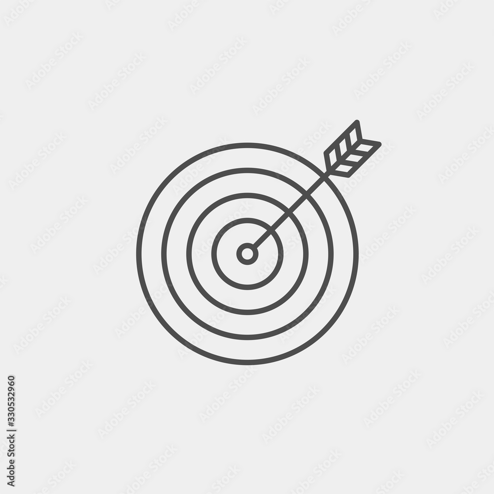 Target flat vector icon. Dartboard flat vector icon