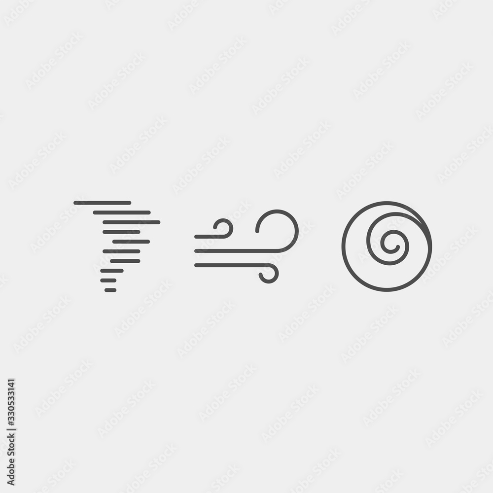 Wind flat vector icon. Blow flat vector icon Wind flat vector icon. Blow flat vector icon