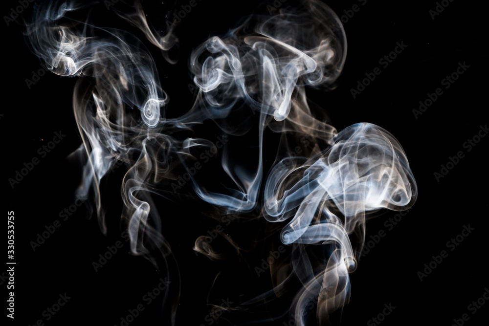 Fototapeta premium Smoke on black background