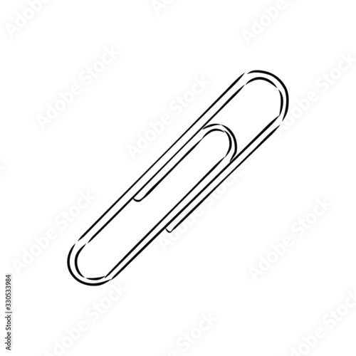 paper clip isolated on white background