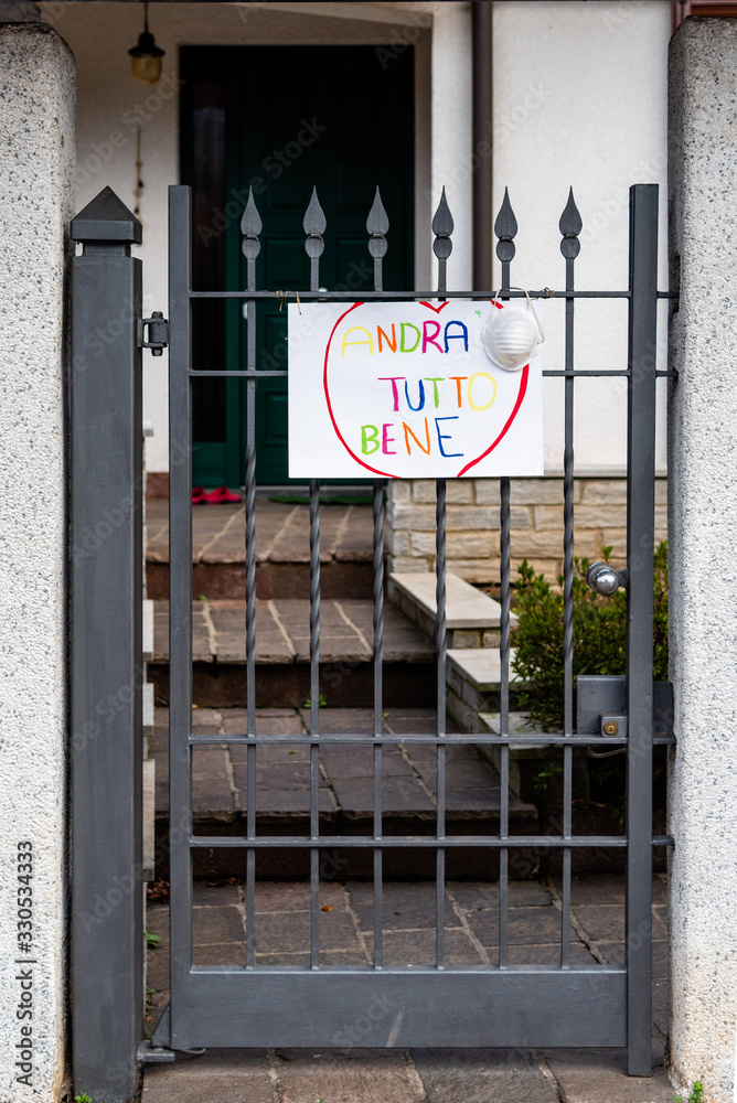 Naklejka premium andrà tutto bene