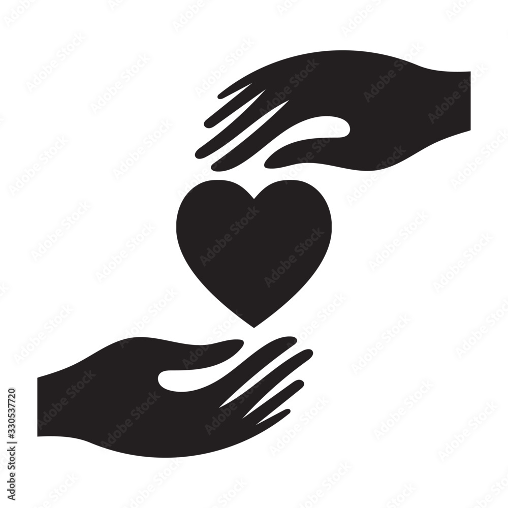 hand holding heart flat icon for healthcare apps and website hand holding heart flat icon for healthcare apps and website