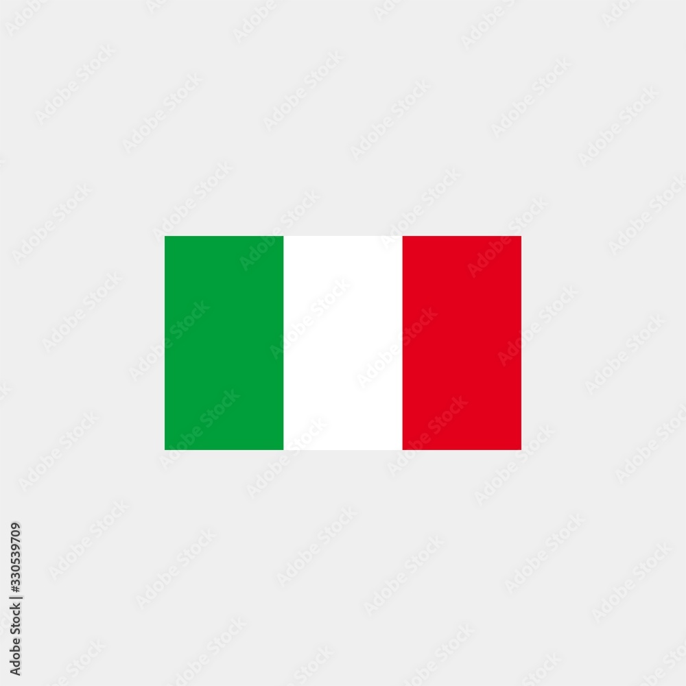 Italy flag. Vector illustration on gray background