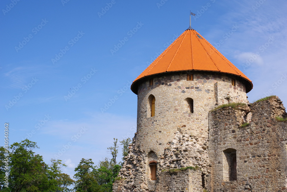 Donjon du château de Cesis, Lettonie