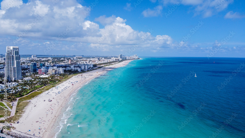 Miami beach florida aerial photos