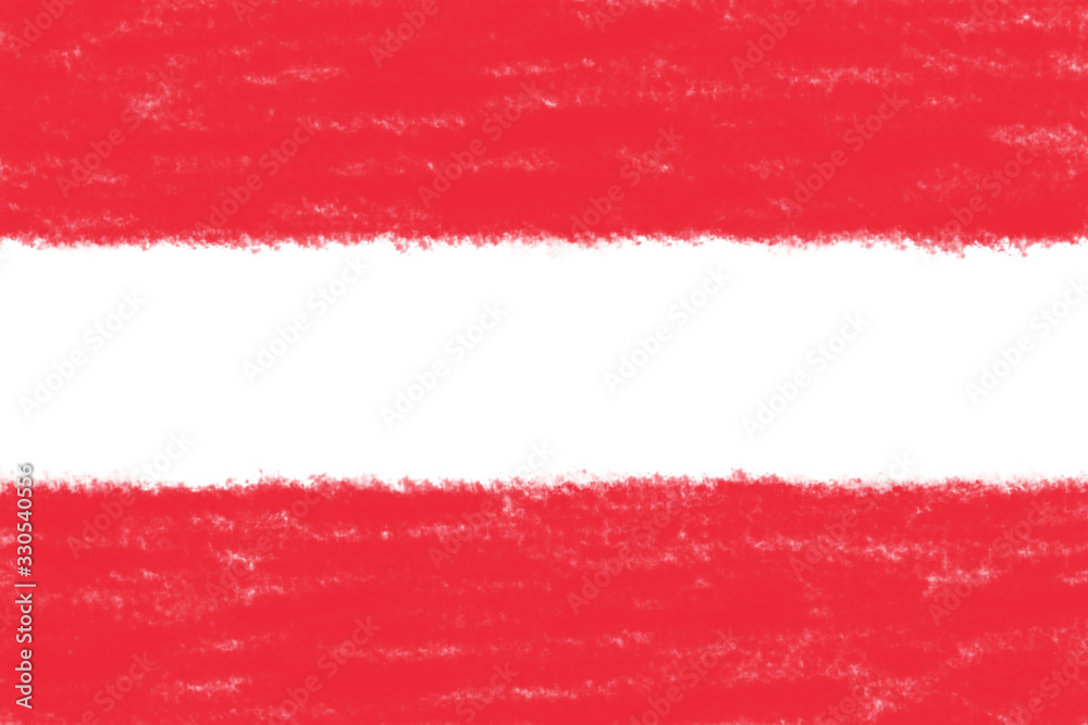 National flag of Austria painted with color chalk. national flag concept. National flag of Austria painted with color chalk. national flag concept.