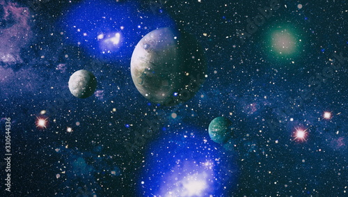 High quality space background. explosion supernova. Bright Star Nebula. Distant galaxy. Abstract image. Elements of this image furnished by NASA.	 photo
