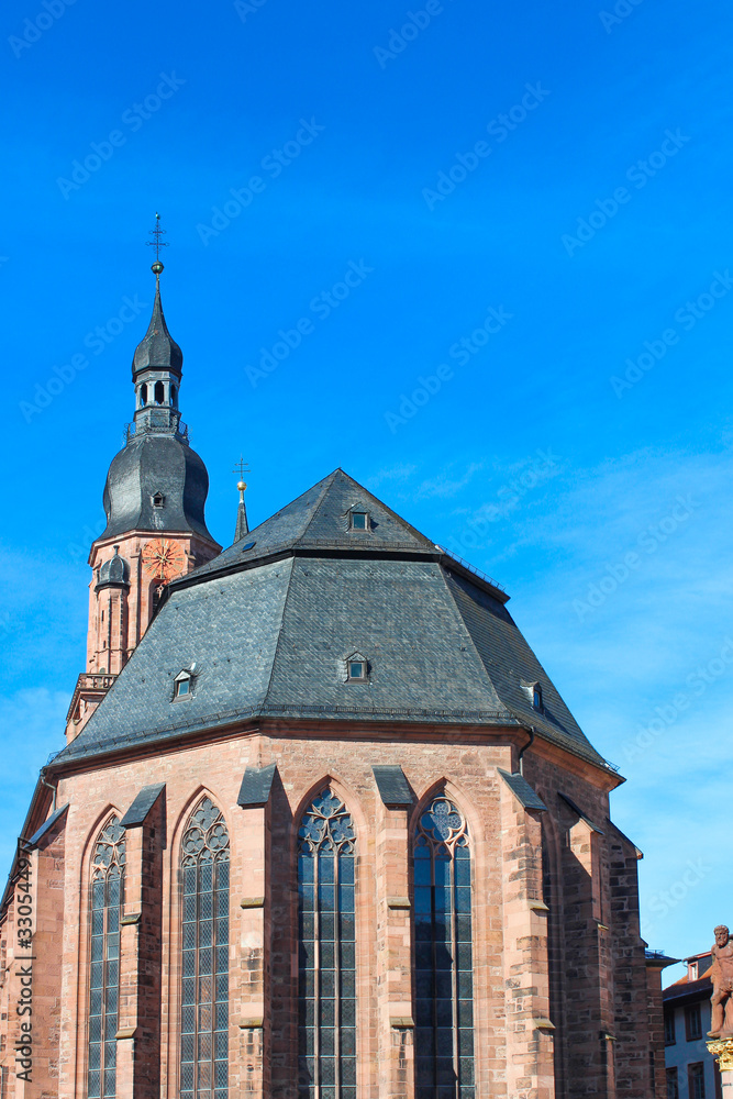 Fototapeta premium The Church of the Holy Spirit (In german Heiliggeistkirche) Heidelberg Baden-Württemberg Germany