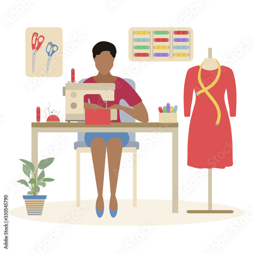Seamstress Tailor Atelier Sewing workshop Fashion