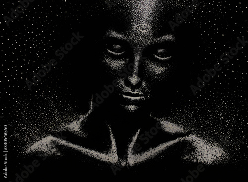 Open mind. A meditative picture. Meditating, relaxation, astral