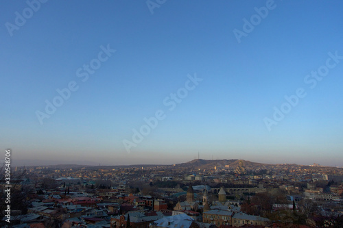aerial view of Tbilisi