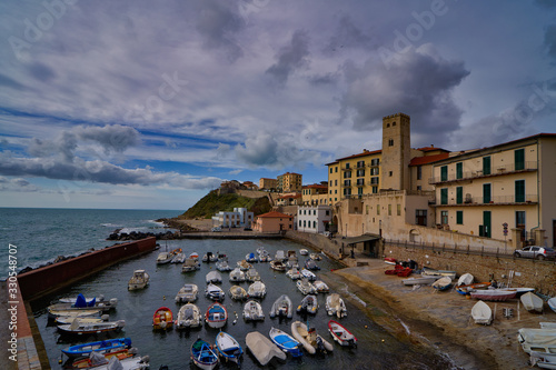 Panorama from Piazza Bovio Piombino Tuscany Italy photo