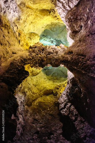 Cueva de Los Verdes volcánica, Lanzarote, Canarias