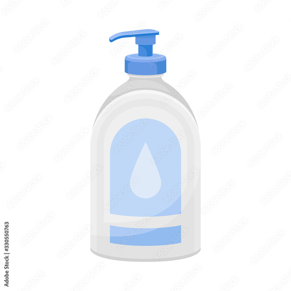 Liquid Soap or Foam in Dispenser Plastic Bottle Vector Illustration Liquid Soap or Foam in Dispenser Plastic Bottle Vector Illustration