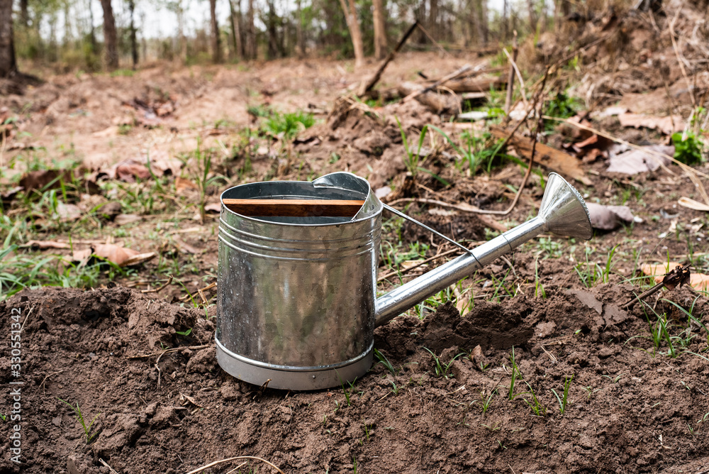 watering can in the garden