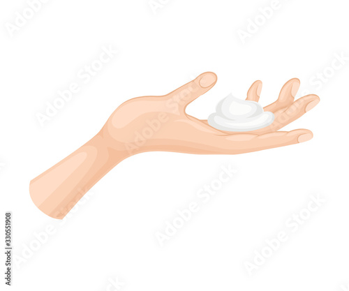 Hand Washing and Cleansing Using Soap Vector Illustration