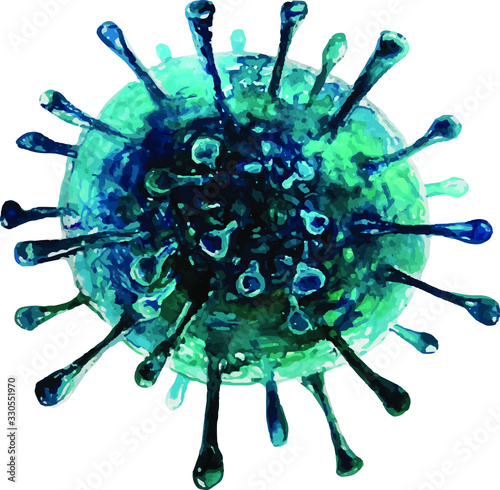 covid-19. Virus, bacteria, microbe. Vector illustration