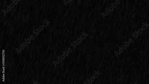 Light rain overlay isolated in black background 