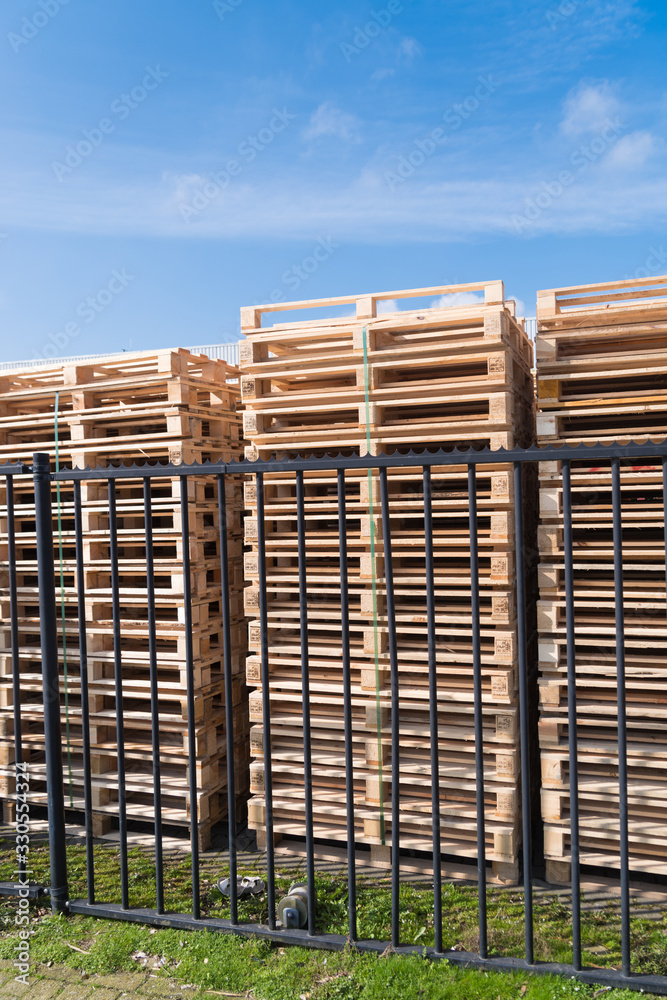 piled up pallets