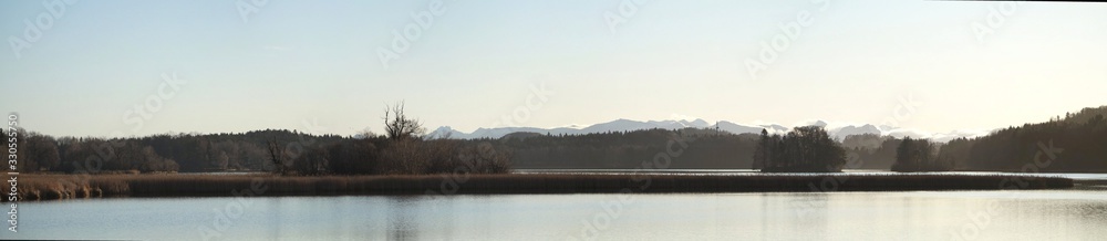 Grßes Panorama Seehamer See vom Westufer
