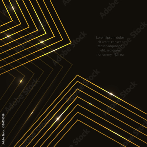 Abstract background with ligth gold color lines design