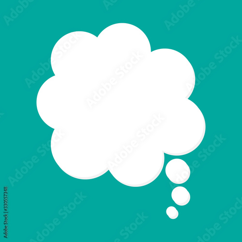 Thought icon isolated on white background. Vector illustration. Eps 10.