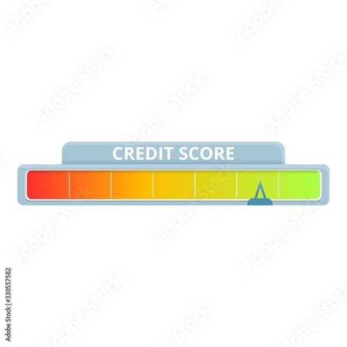 Excellent credit score icon. Cartoon of excellent credit score vector icon for web design isolated on white background