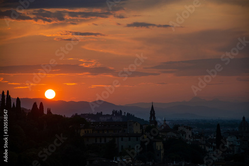 Florenz am Abend  Toskana  Italien