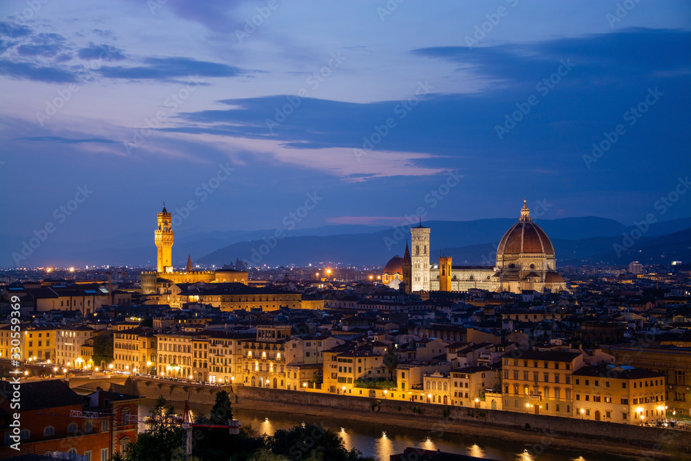 Florence at the Evening, Tuscany, Italy