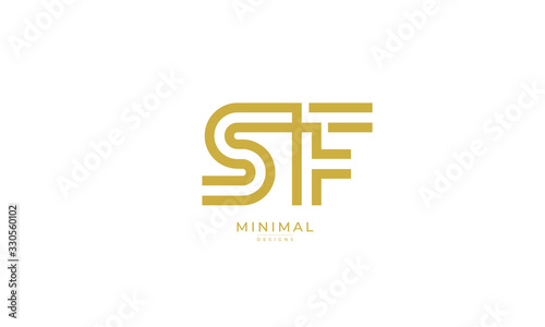Alphabet letters icon logo SF