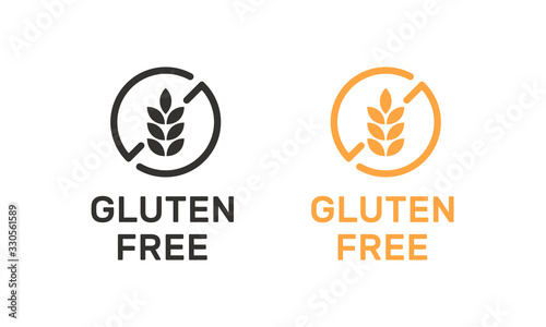 Isolated gluten free icon sign vector design. photo