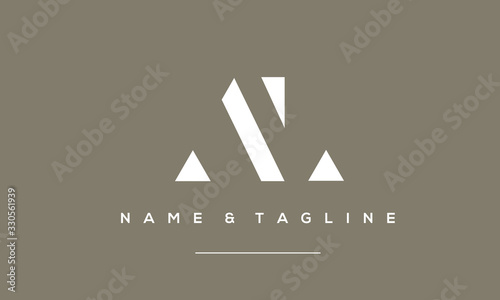 Alphabet letter icon logo AL