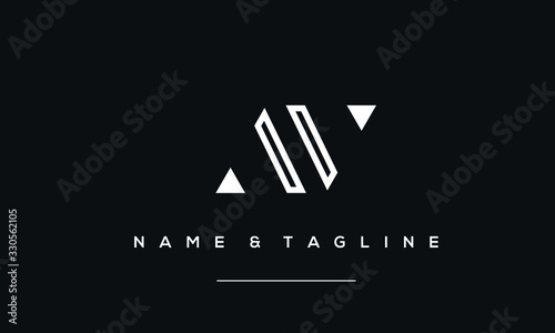 Alphabet letter icon logo AV