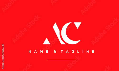 Alphabet letter icon logo  AC